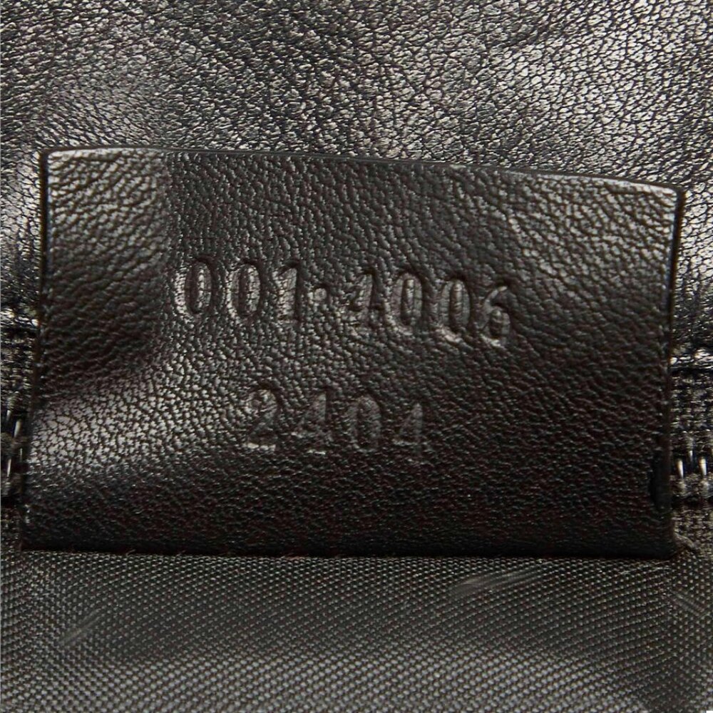 Gucci Black Bamboo Drawstring Leather Shoulder Bag, Pre-owned - Picture 9 of 11